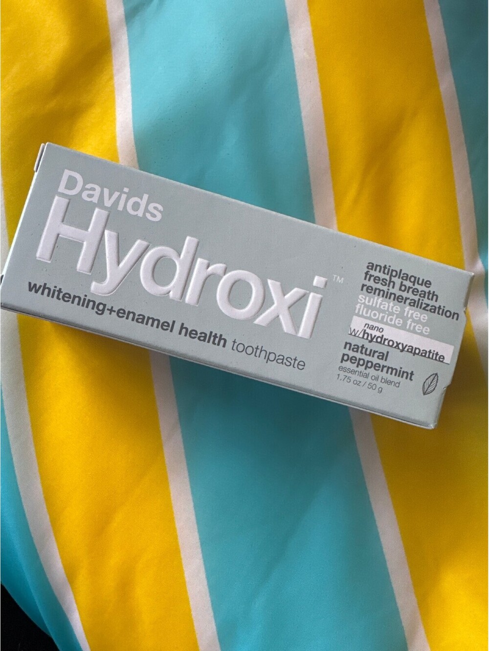 Davids Hydroxi Whitening Toothpaste 1.75oz Peppermint New Sealed